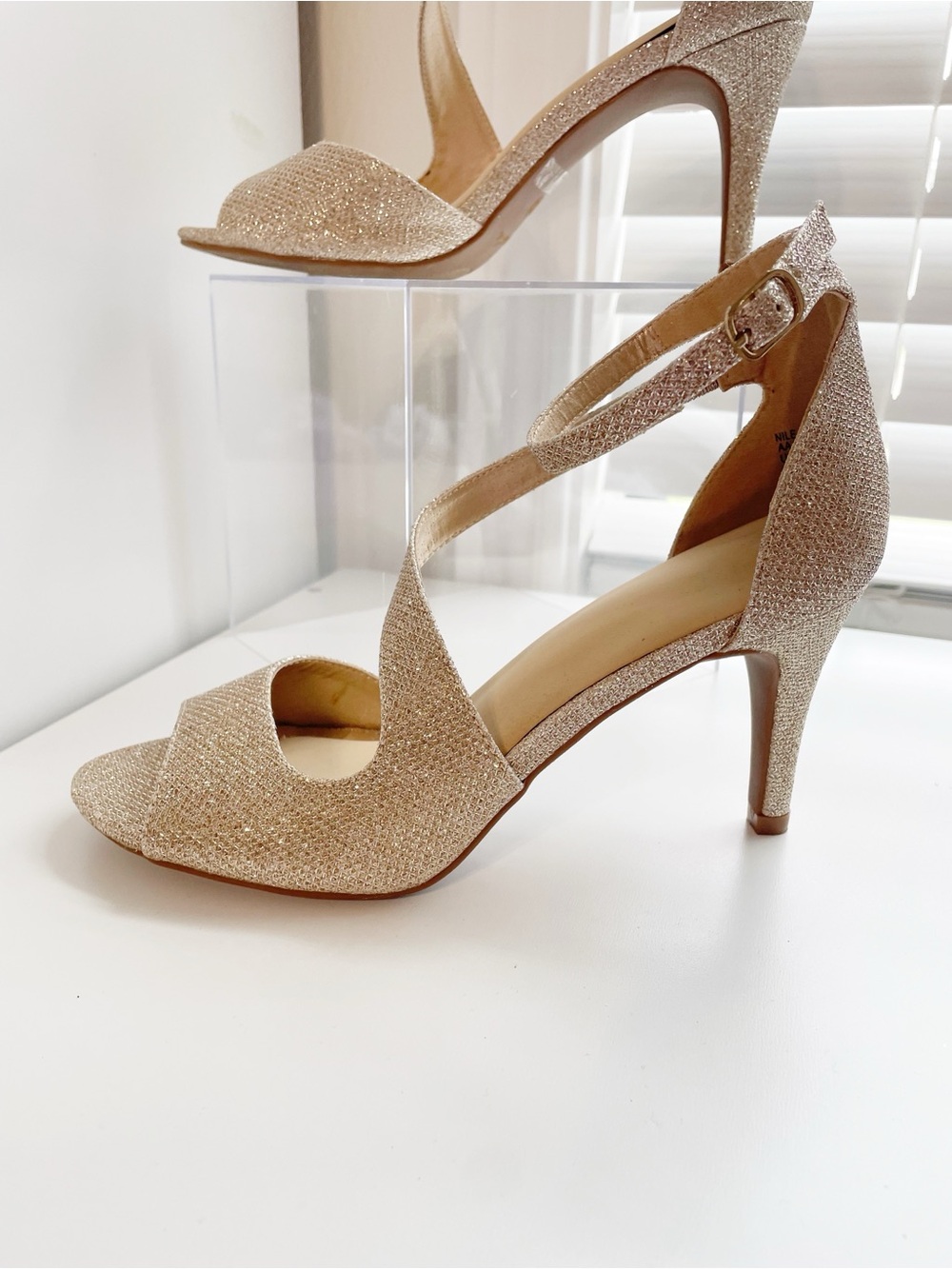Dream Pairs Women's Strappy Open-Toe Heels in Champagne - Picture 5 of 12